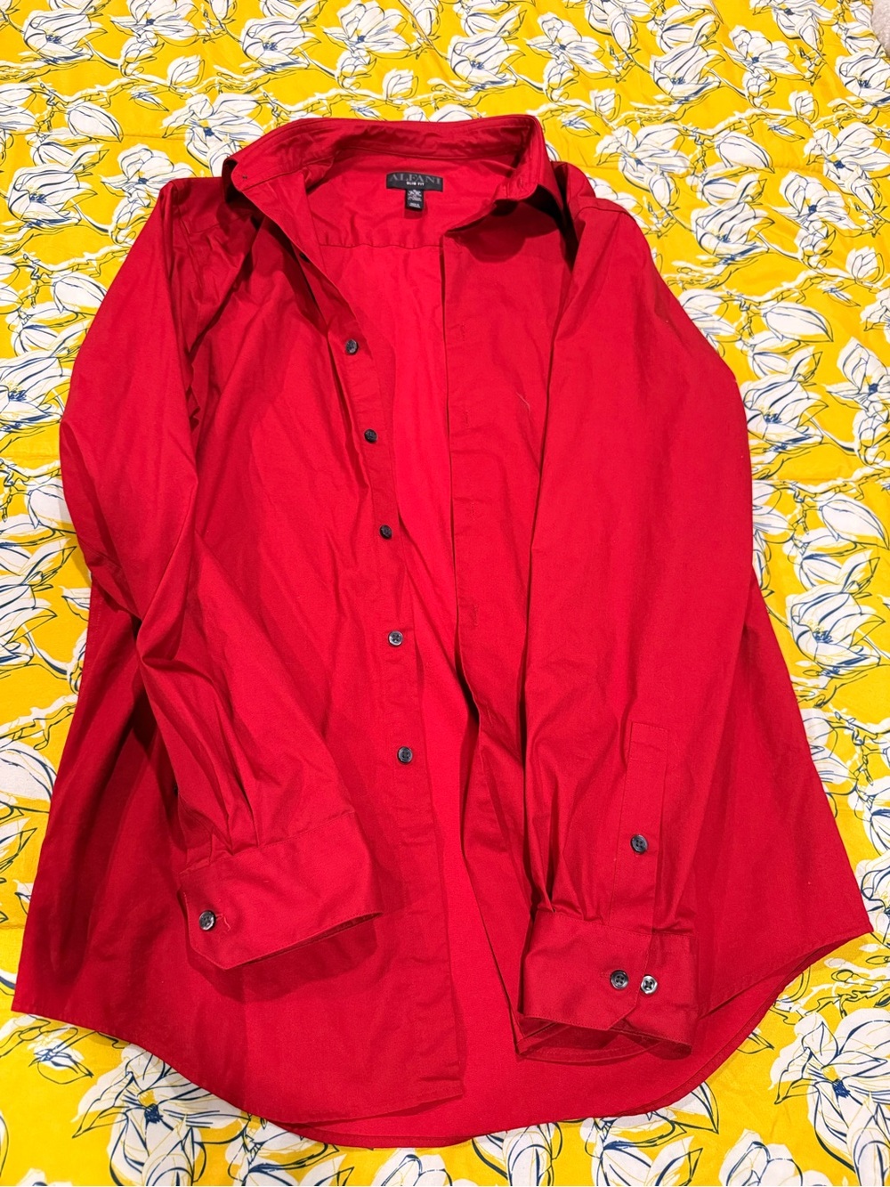 Alfani men’s Red Button-Front Shirt